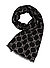 Schal, Viskose, schwarz gemustert - schwarz
