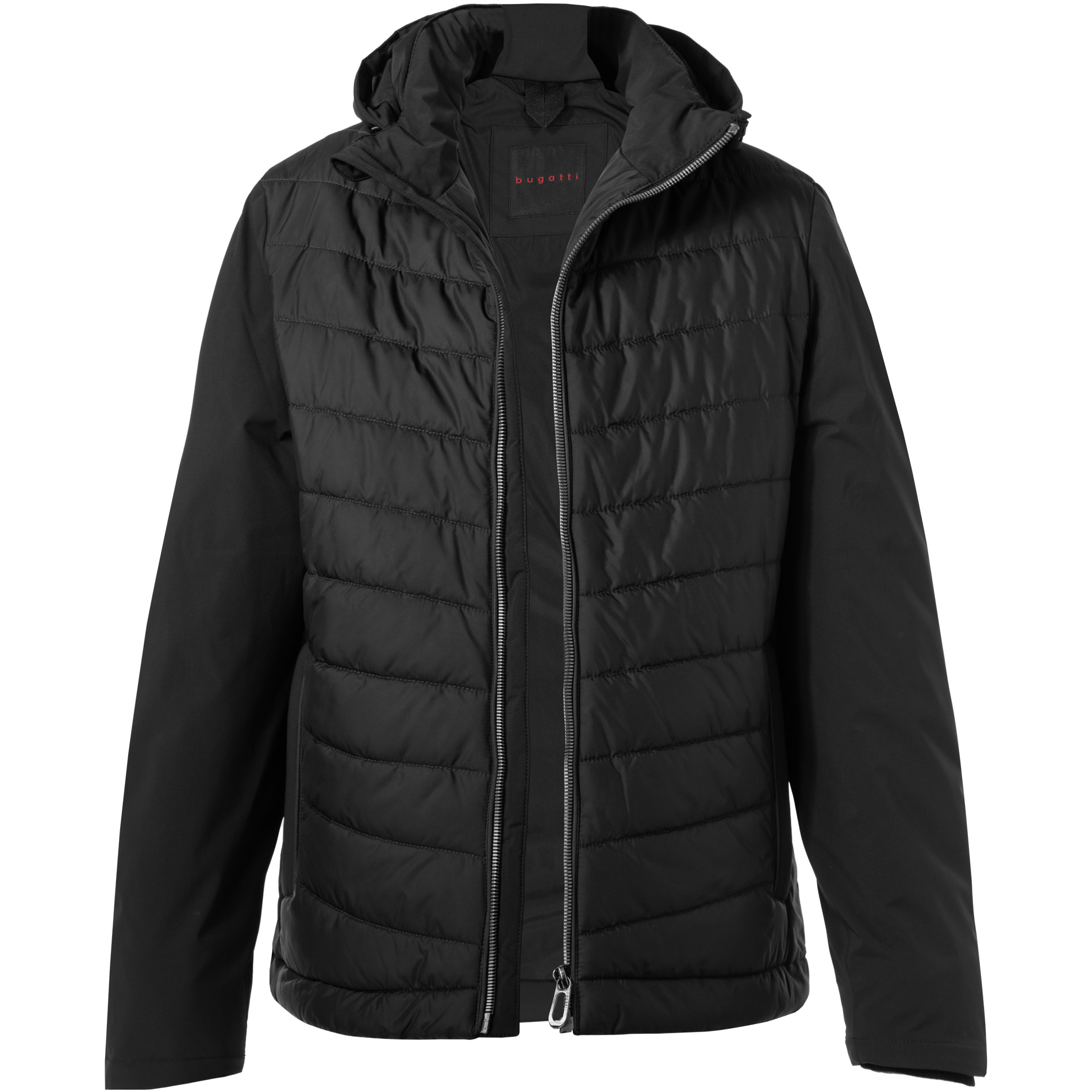 bugatti Herren Steppjacke schwarz unifarben