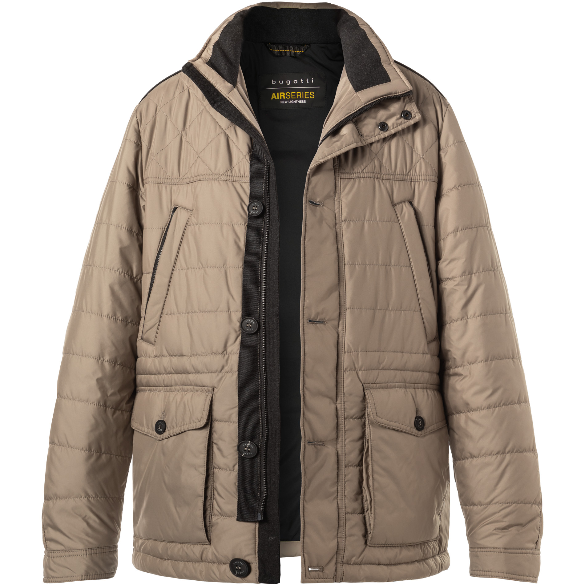 bugatti Herren Steppjacke grau unifarben
