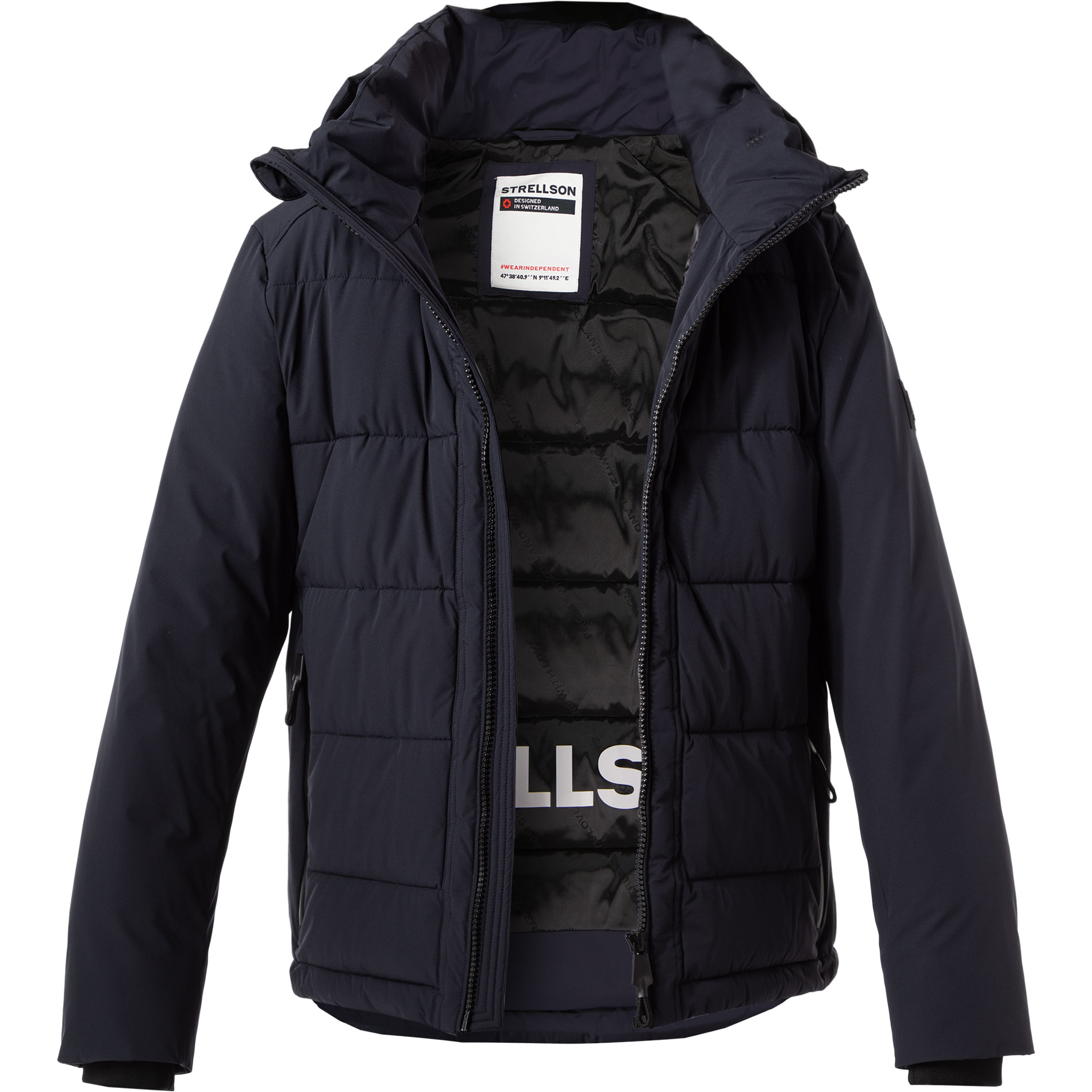 Strellson Herren Steppjacke blau unifarben