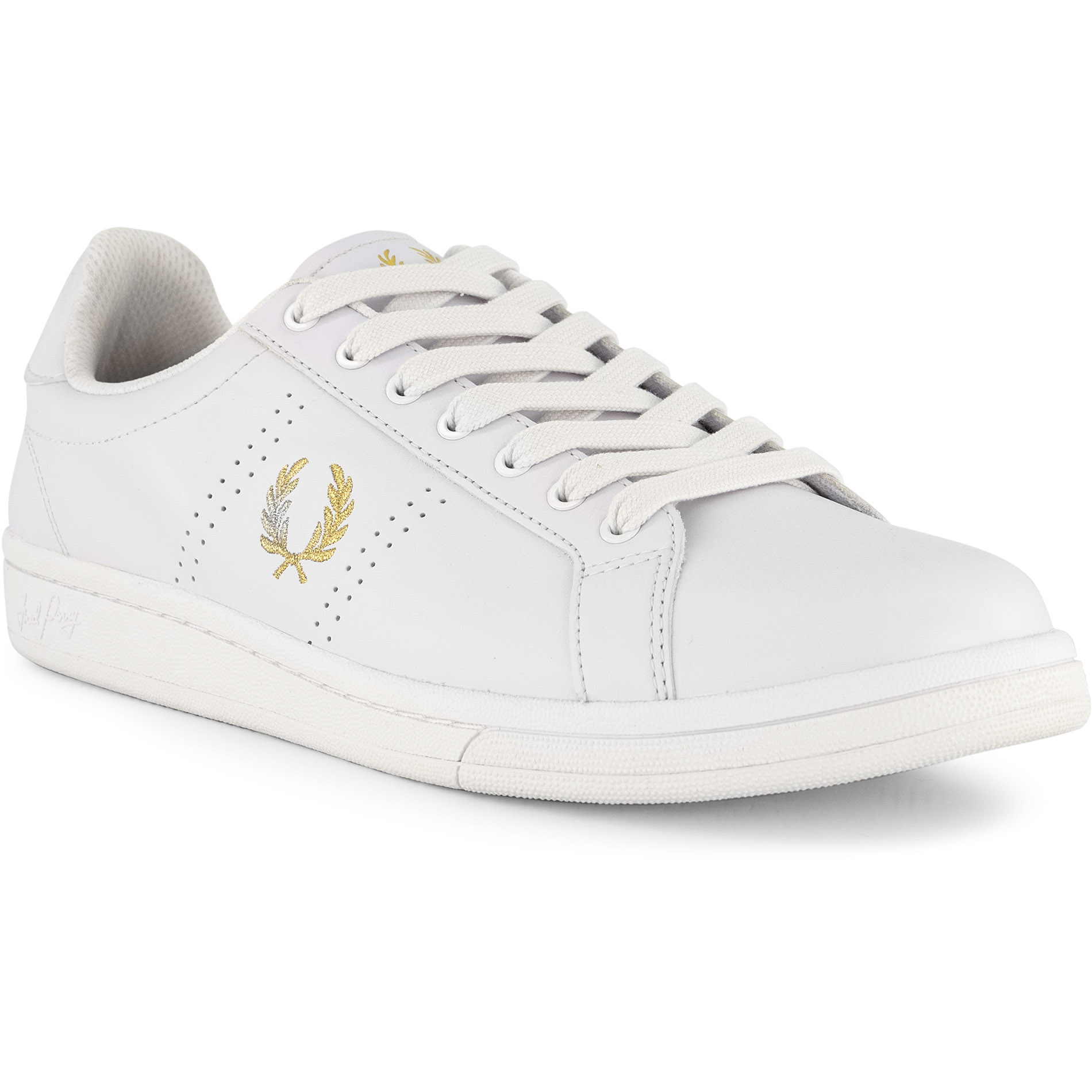 Fred Perry Herren Sneaker weiß Glattleder