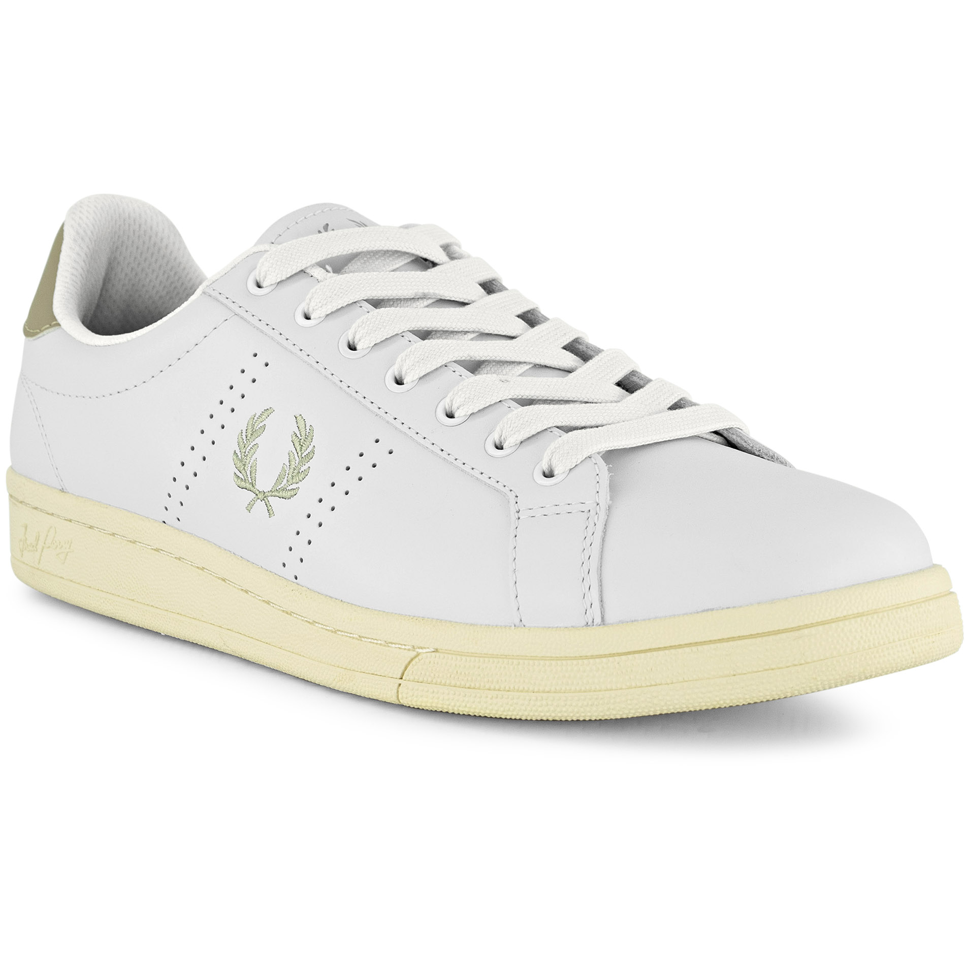 Fred Perry Herren Sneaker weiß Glattleder