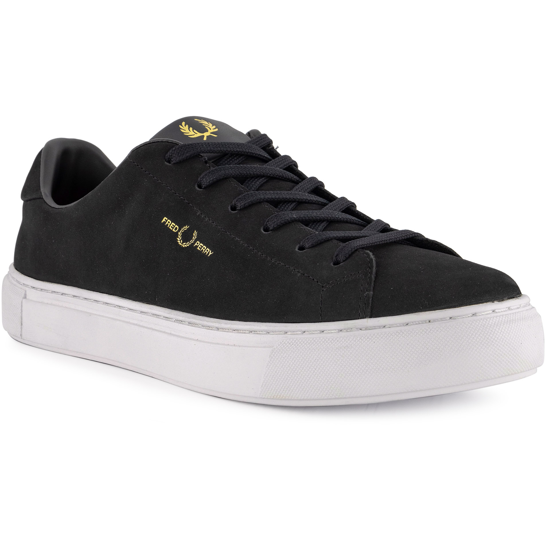 Fred Perry Herren Sneaker schwarz Nubuck