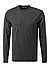 Longsleeve, Baumwolle, dunkelgrau - dunkelgrau