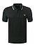 Polo-Shirt, Baumwoll-Piqué, schwarz - schwarz-blau-rost