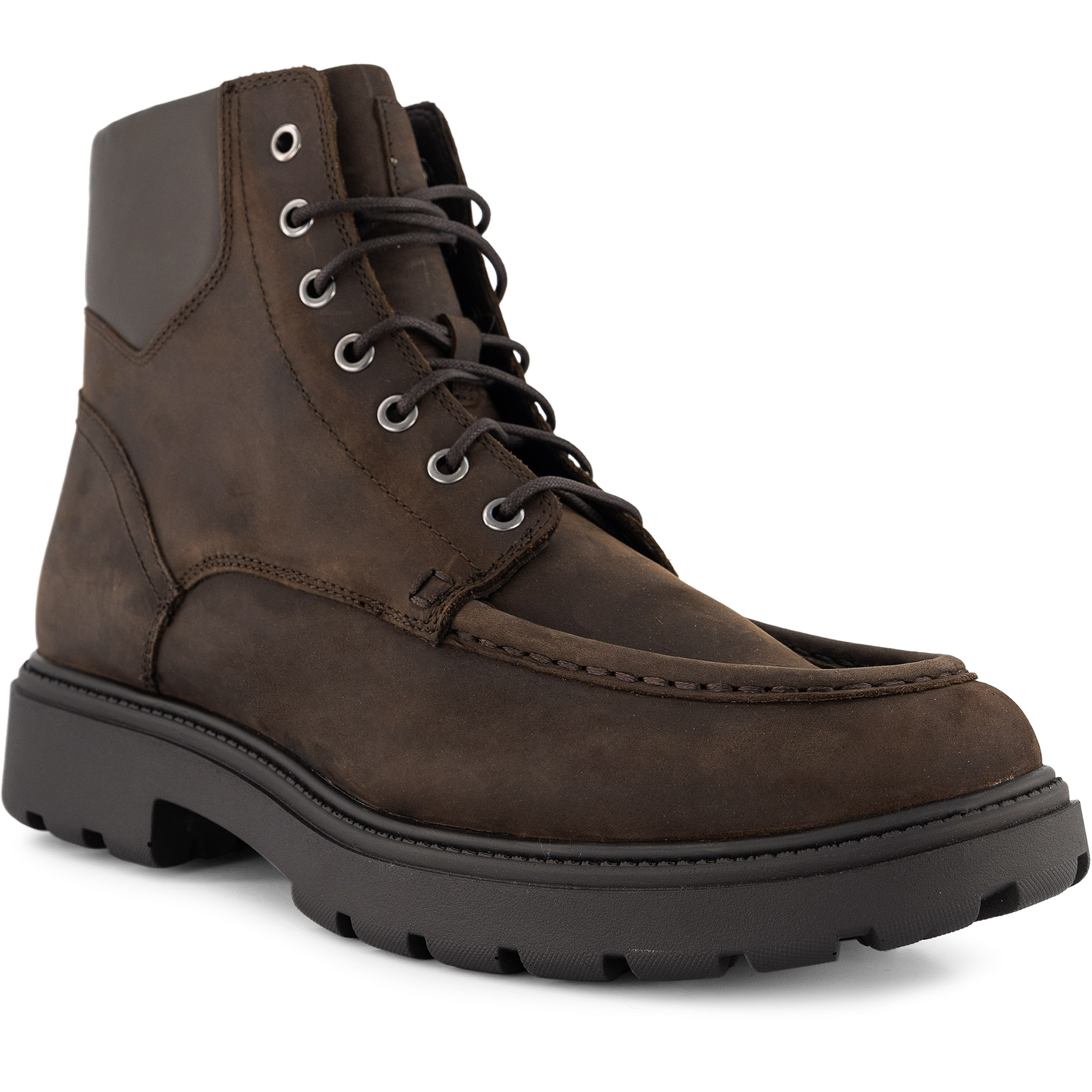 GEOX Herren Schnürboots braun Veloursleder