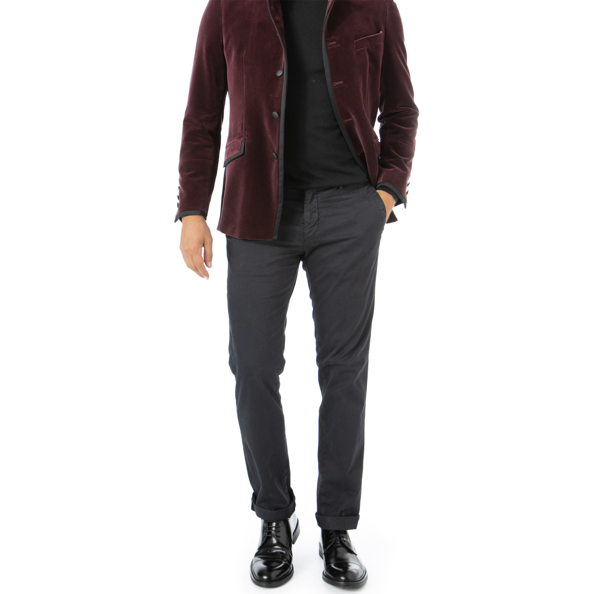 Mason's Herren Hose blau Baumwolle