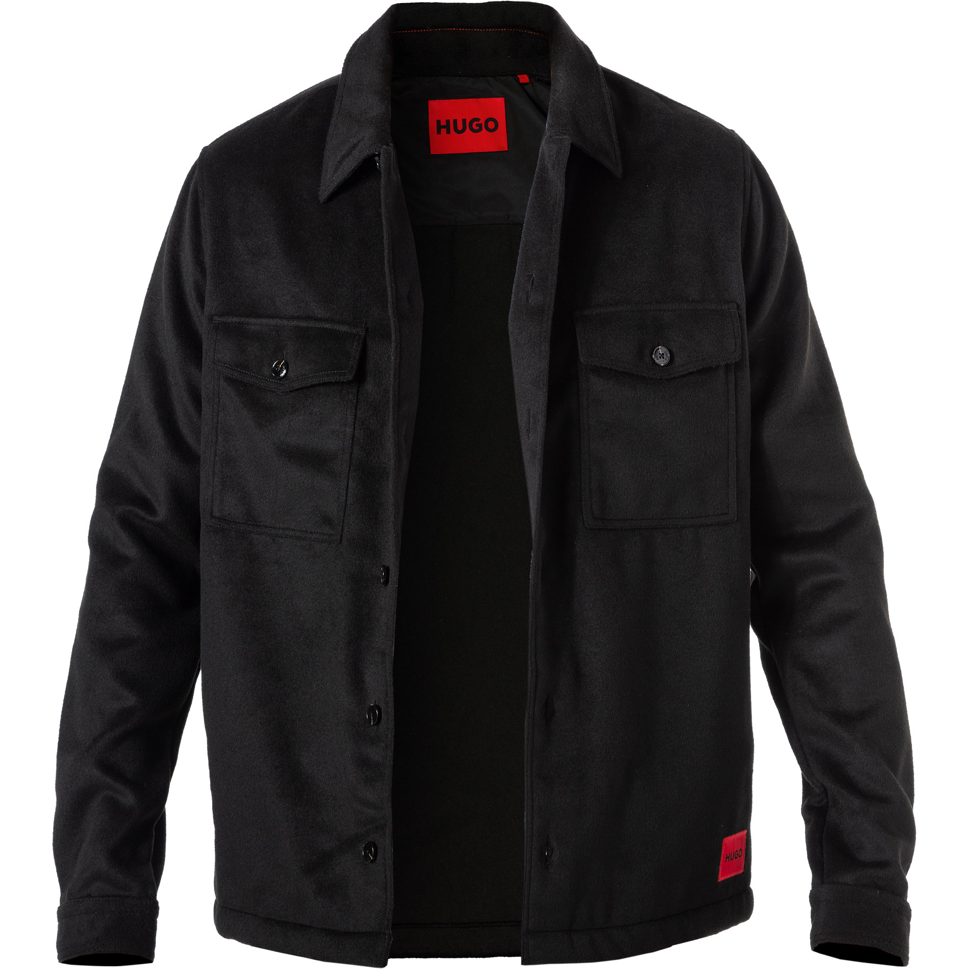 HUGO Herren Overshirt schwarz