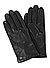 Handschuhe, Ziegenleder Touch-Funktion warmgefüttert, schwarz - schwarz