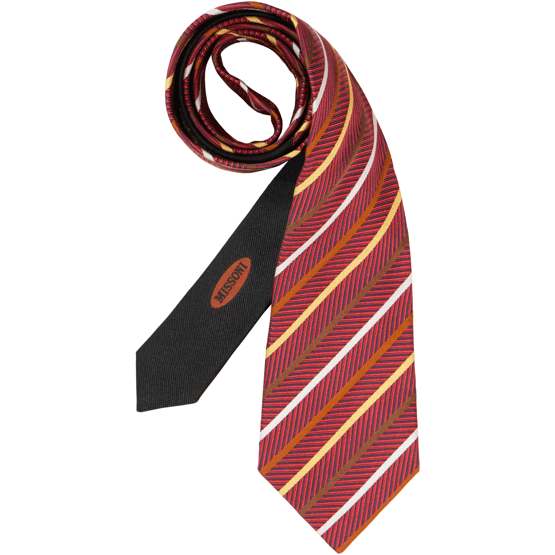 MISSONI Herren Krawatte rot College-Streifen