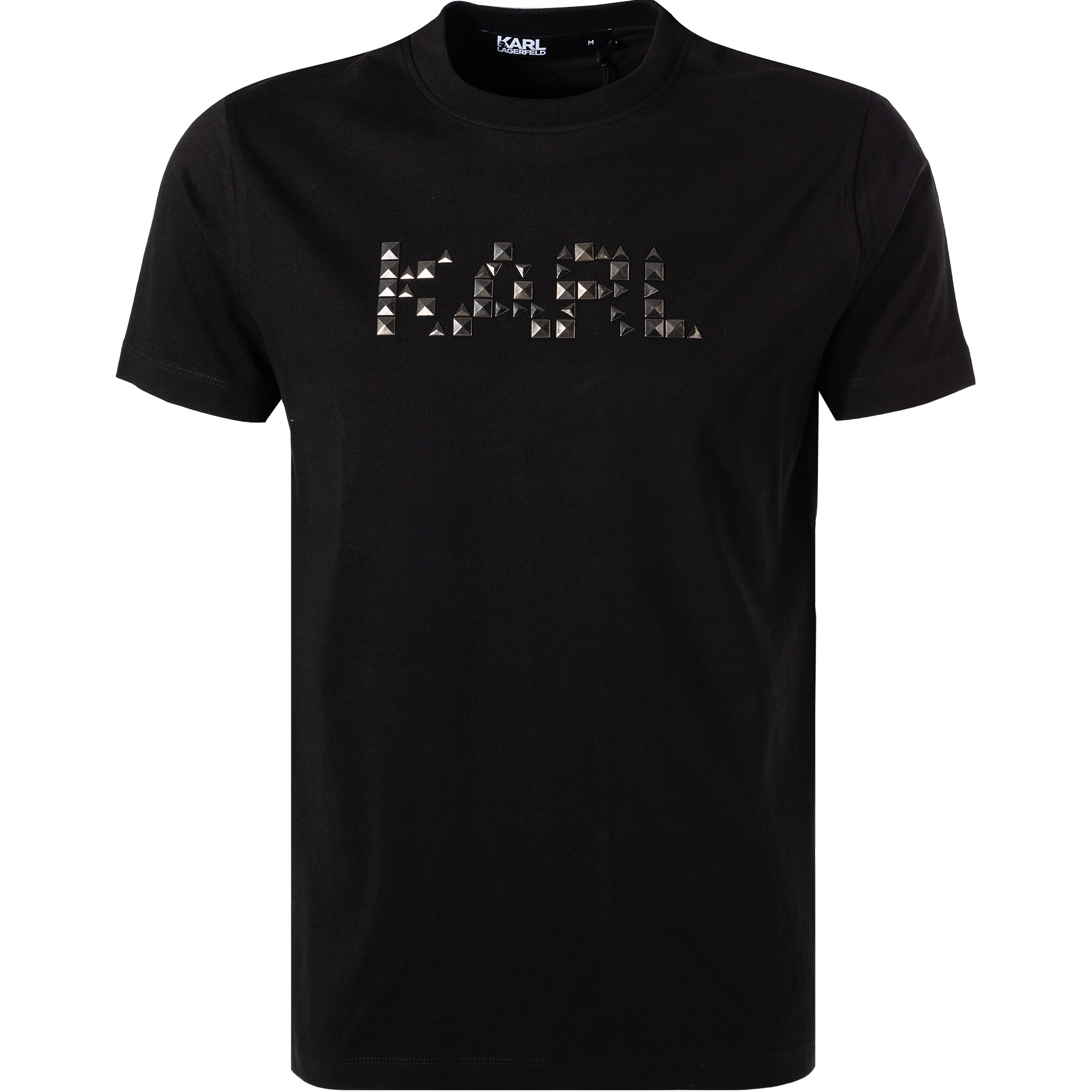 KARL LAGERFELD Herren T-Shirt schwarz Baumwolle