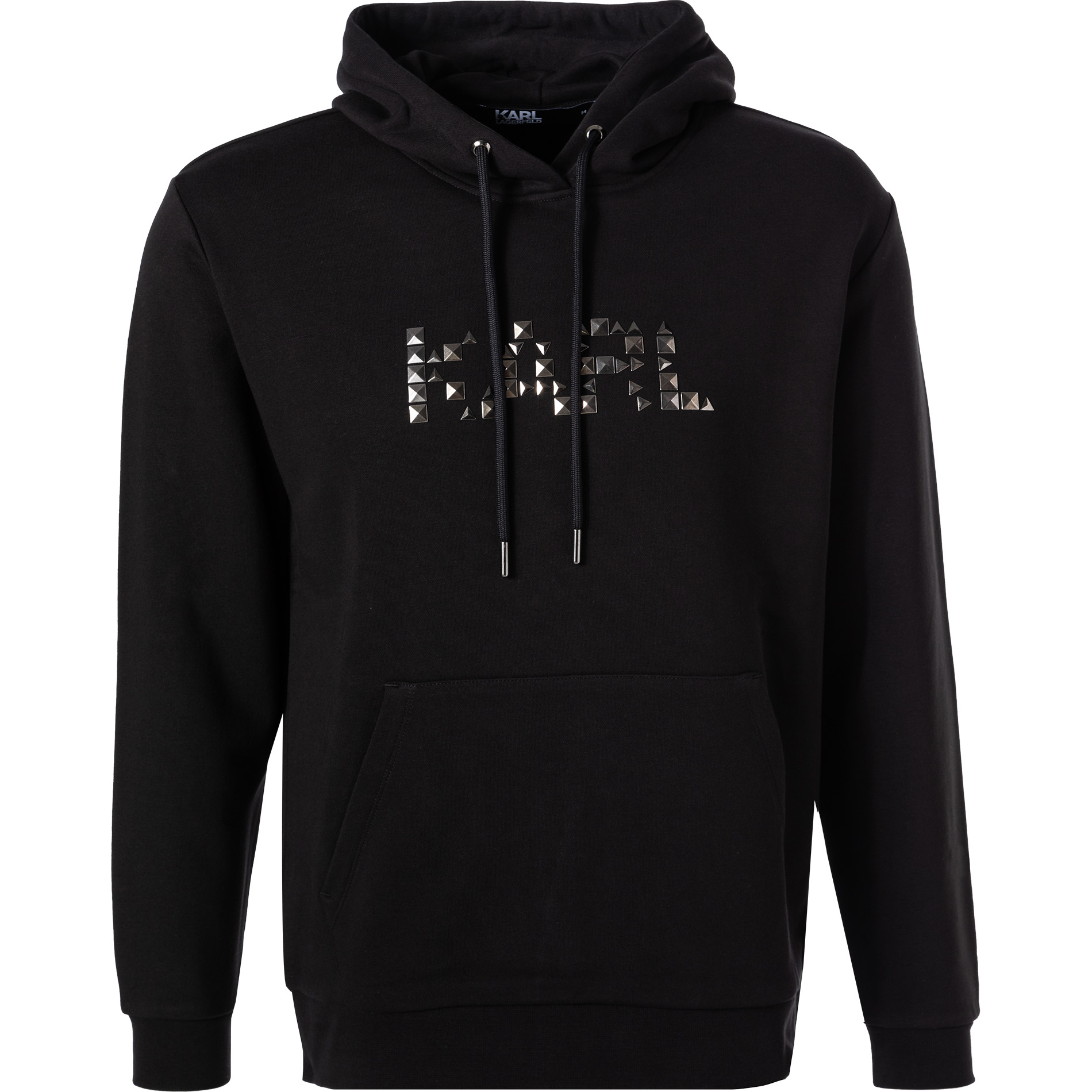 KARL LAGERFELD Herren Hoodie schwarz Baumwolle Motiv
