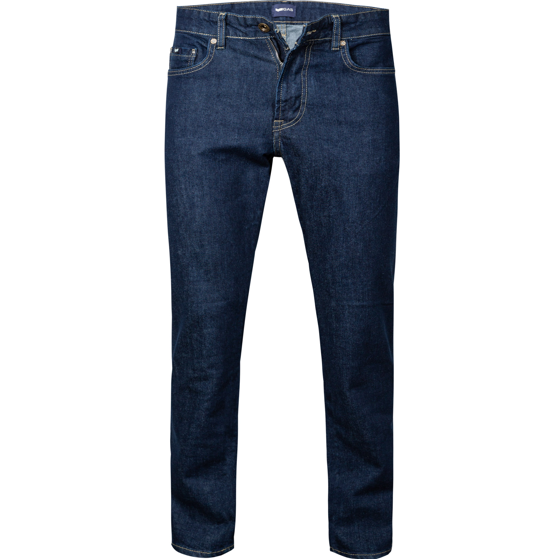 GAS Herren Jeans blau Baumwoll-Stretch Slim Fit