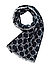 Schal, Viskose, nachtblau gemustert - nachtblau