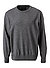 Pullover, Schurwolle-Baumwolle, mittelgrau - mittelgrau