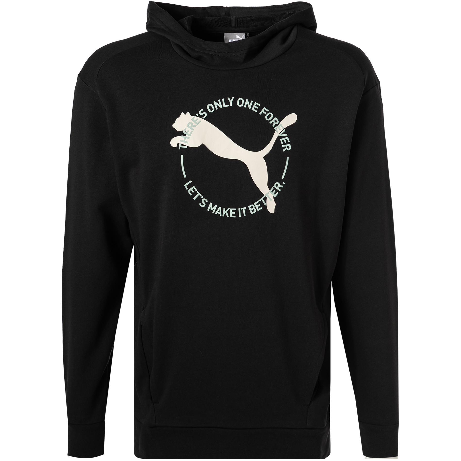 PUMA Herren Hoodie schwarz Baumwolle & Mix uni mit Motiv