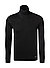 Rollkragenshirt, Shaped Fit, Baumwolle, schwarz - schwarz