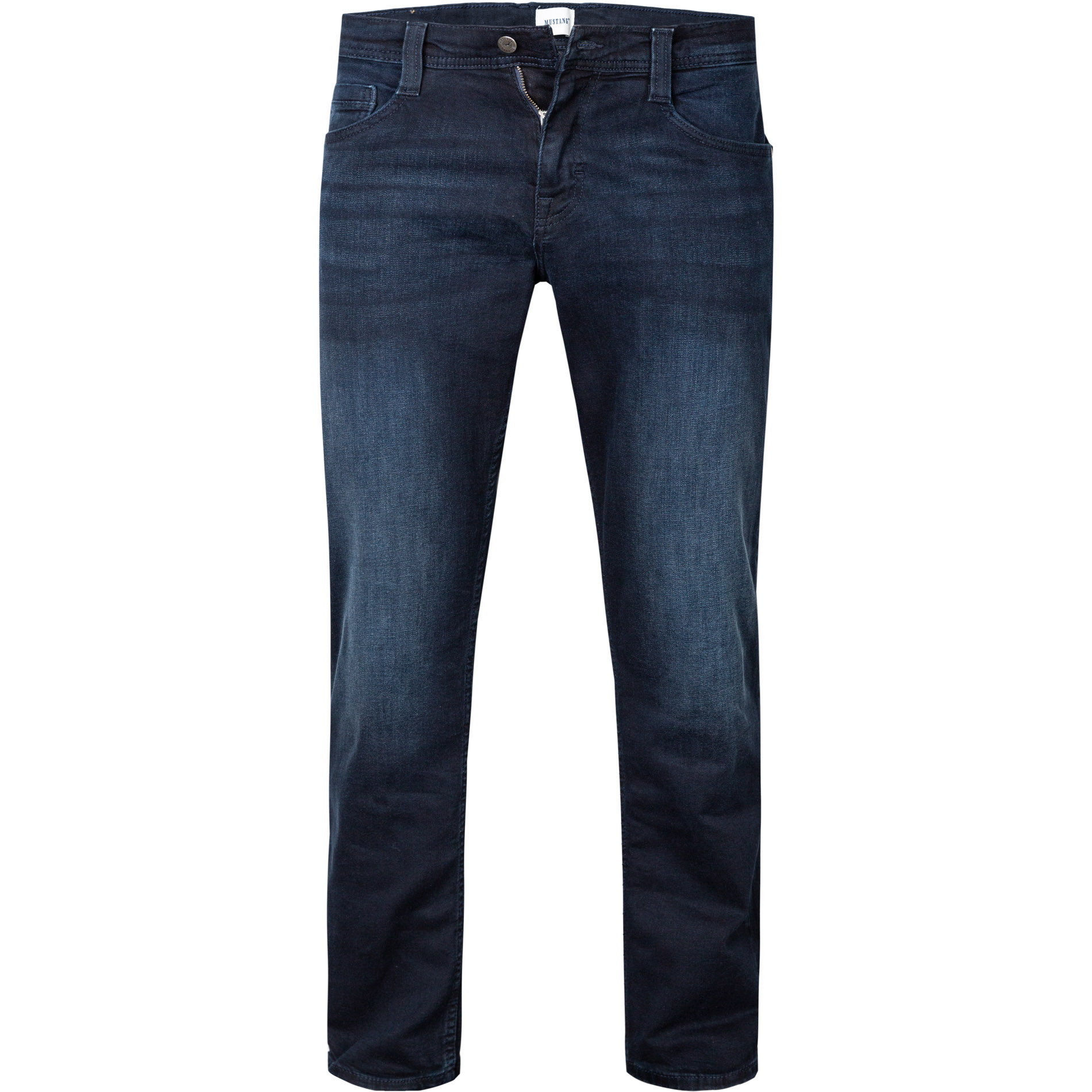 MUSTANG Herren Jeans blau Baumwoll-Stretch Straight Fit