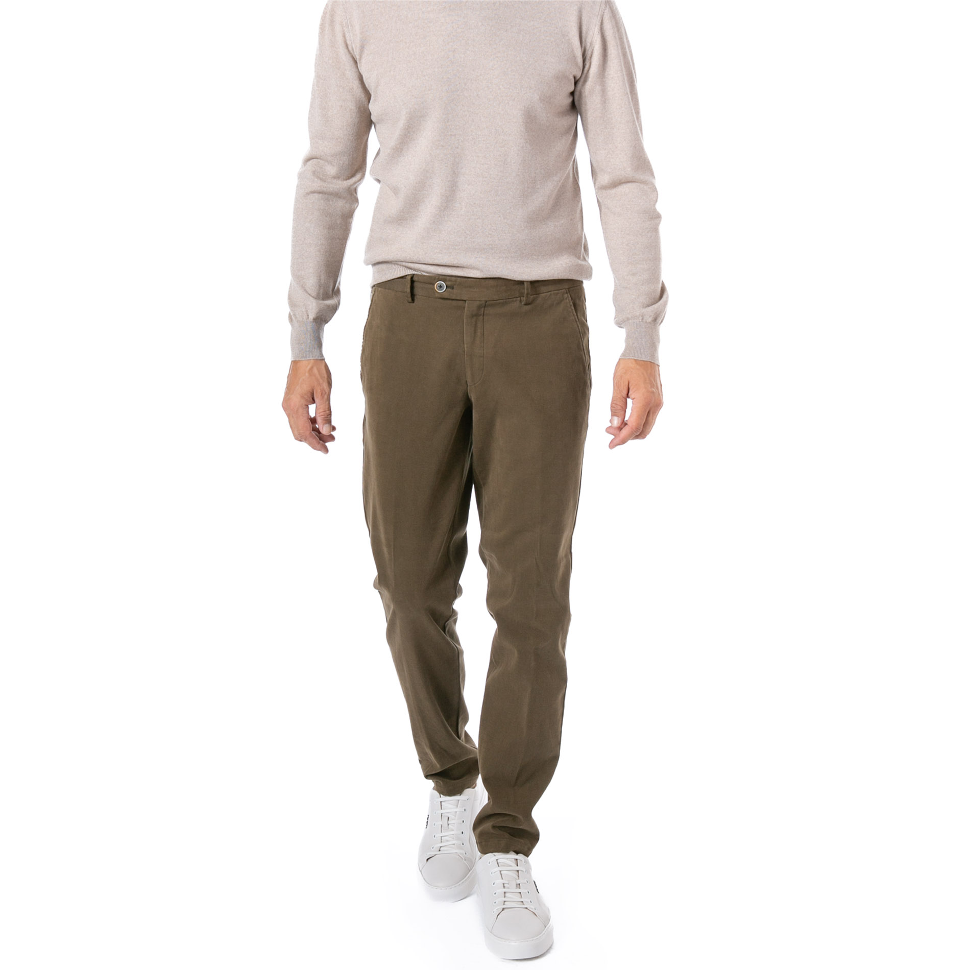 HILTL Herren Hose grün Baumwolle