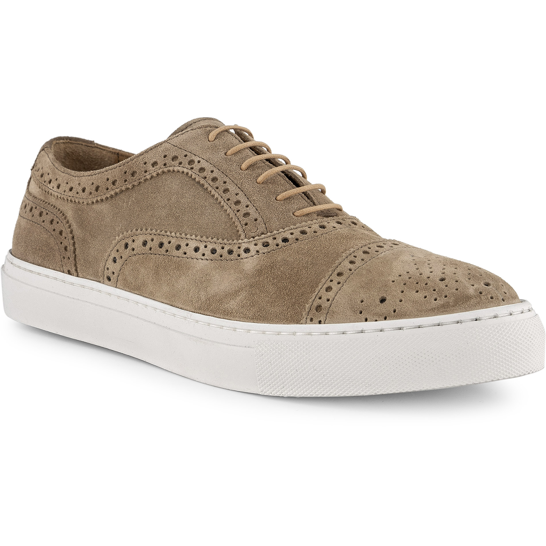 Prime Shoes Herren Sneaker beige Leder
