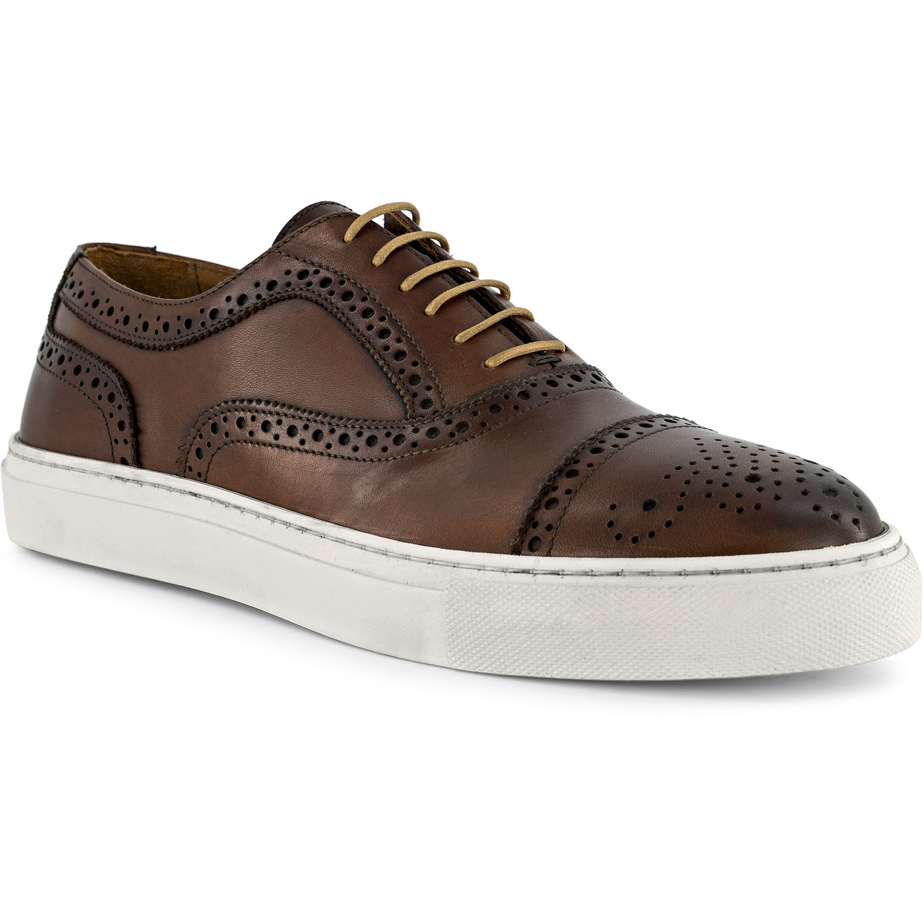 Prime Shoes Herren Sneaker braun Leder