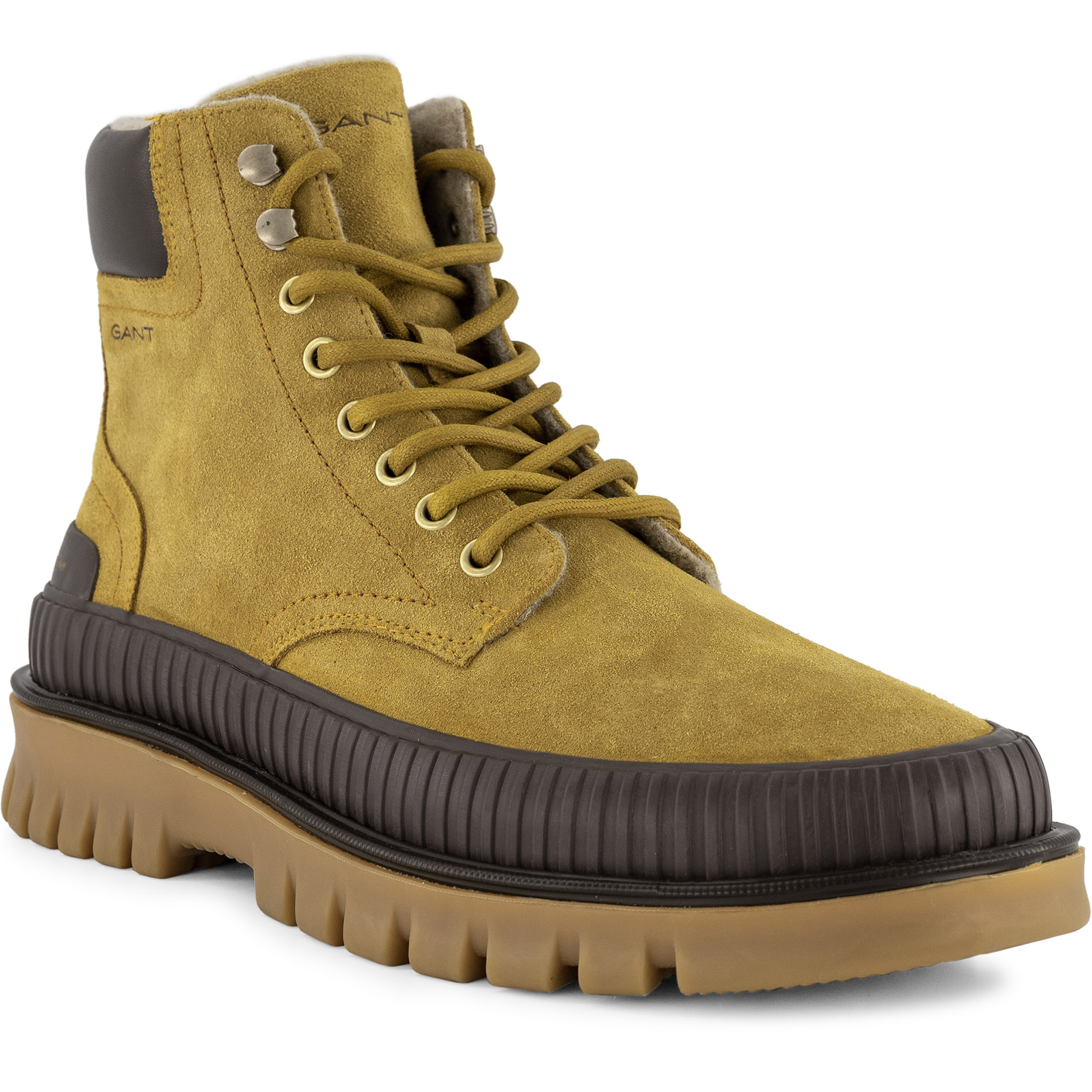 Gant Herren Schnürboots gelb Veloursleder