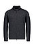 Strickjacke, Merinowolle, grau meliert - dunkelgrau