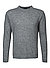 Pullover, Merinowolle, grau meliert - grau