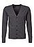 Cardigan, Merinowolle-Kaschmir, dunkelgrau meliert - dunkelgrau