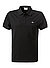Polo-Shirt, Regular Fit, Baumwoll-Piqué, schwarz - schwarz