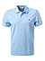 Polo-Shirt, Regular Fit, Baumwoll-Piqué, hellblau - hellblau