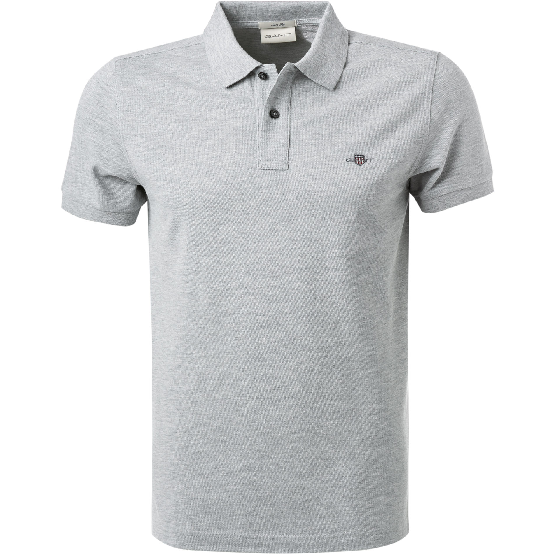 Gant Herren Polo-Shirt grau Slim Fit