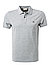 Polo-Shirt, Slim Fit, Baumwoll-Piqué, grau - grau