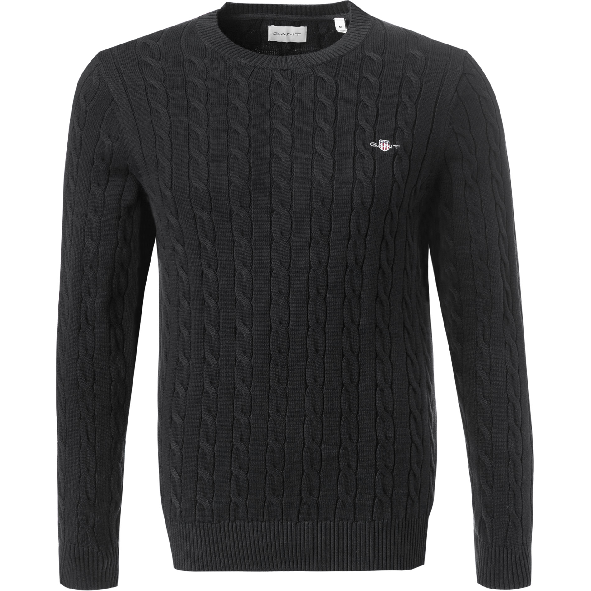 Gant Herren Pullover schwarz unifarben