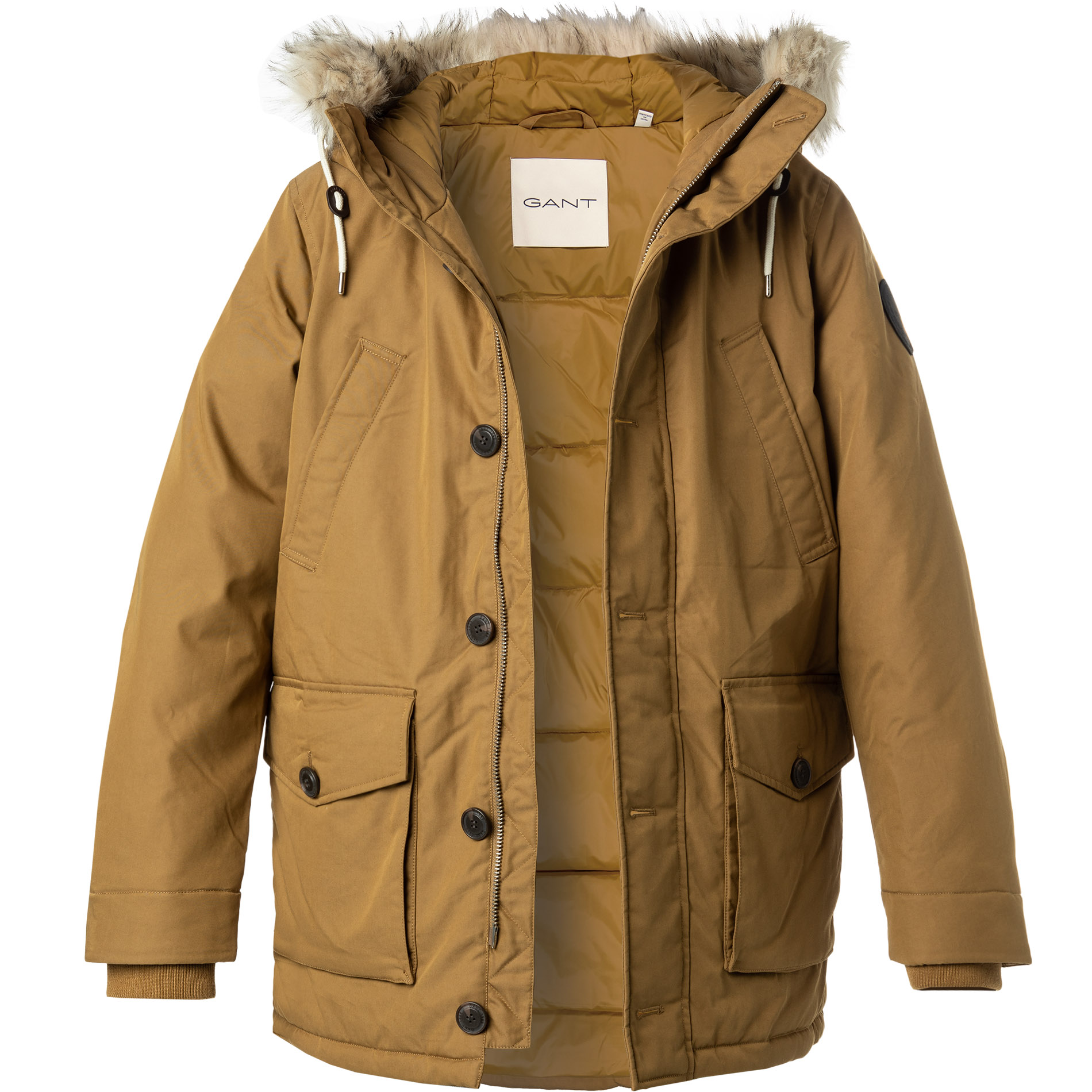 Gant Herren Daunenjacke gelb unifarben
