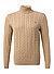 Rollkragenpullover, Baumwolle, khaki - khaki