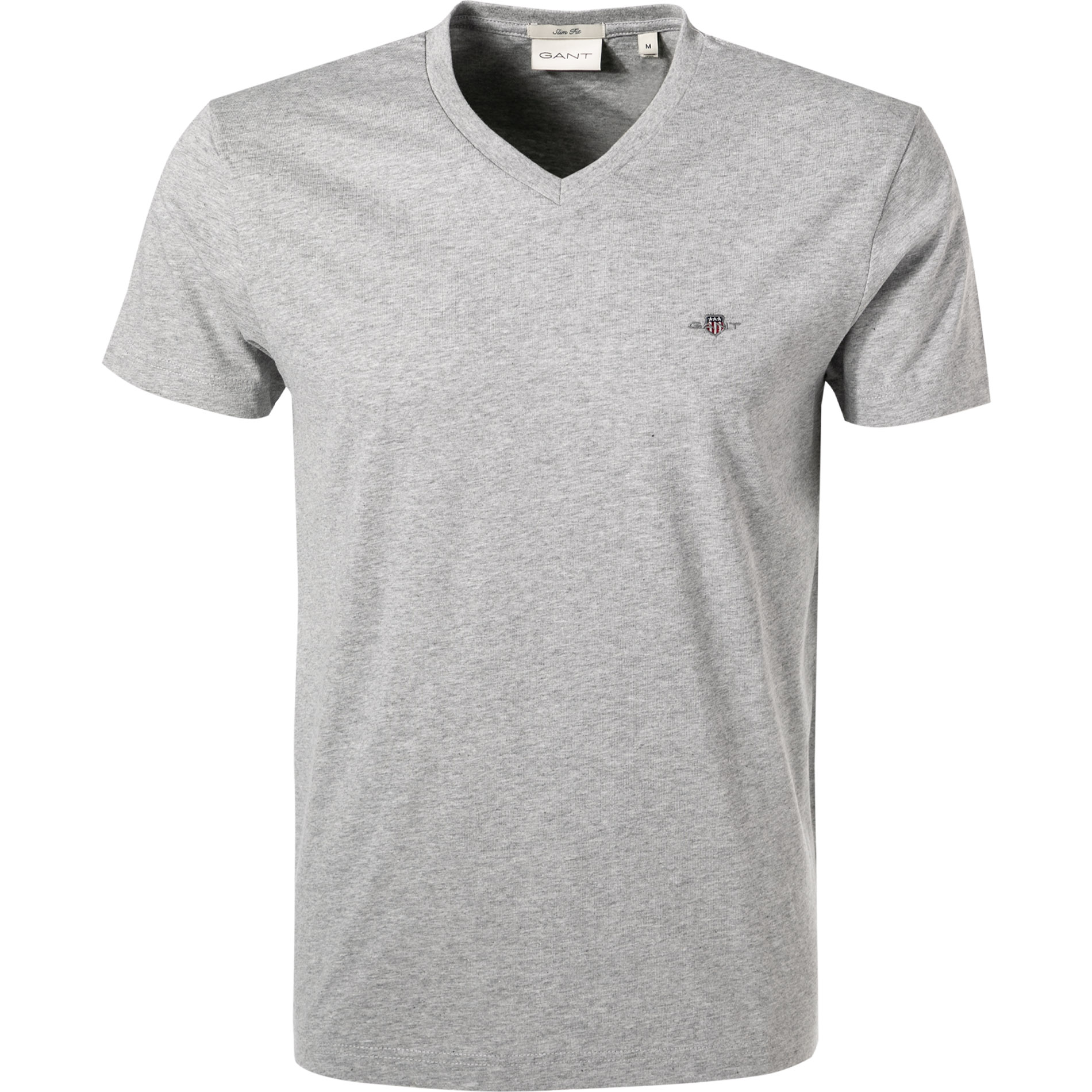 Gant Herren T-Shirt grau Baumwolle Slim Fit