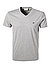 T-Shirt, Slim Fit, Baumwolle, grau - grau