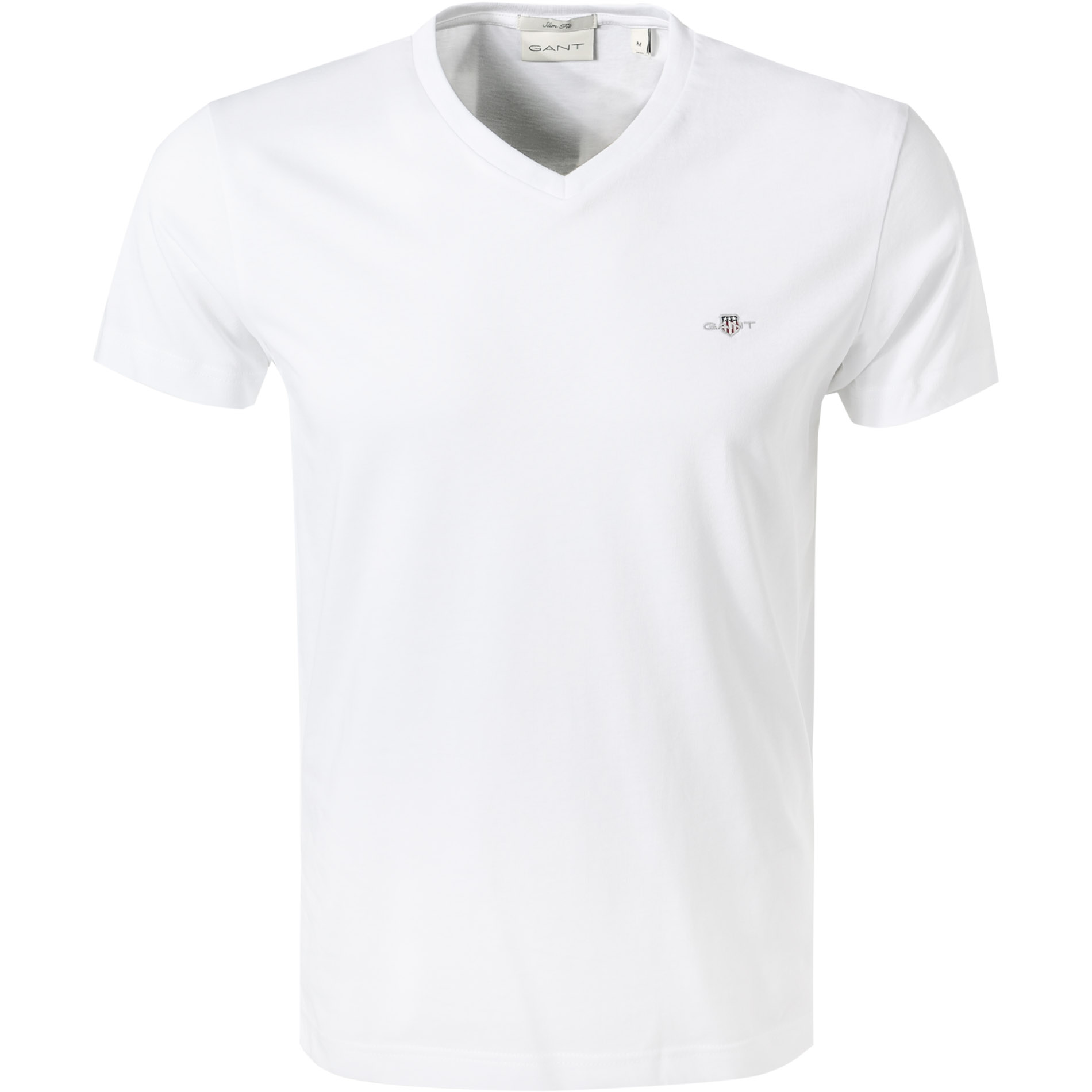 Gant Herren T-Shirt weiß Slim Fit