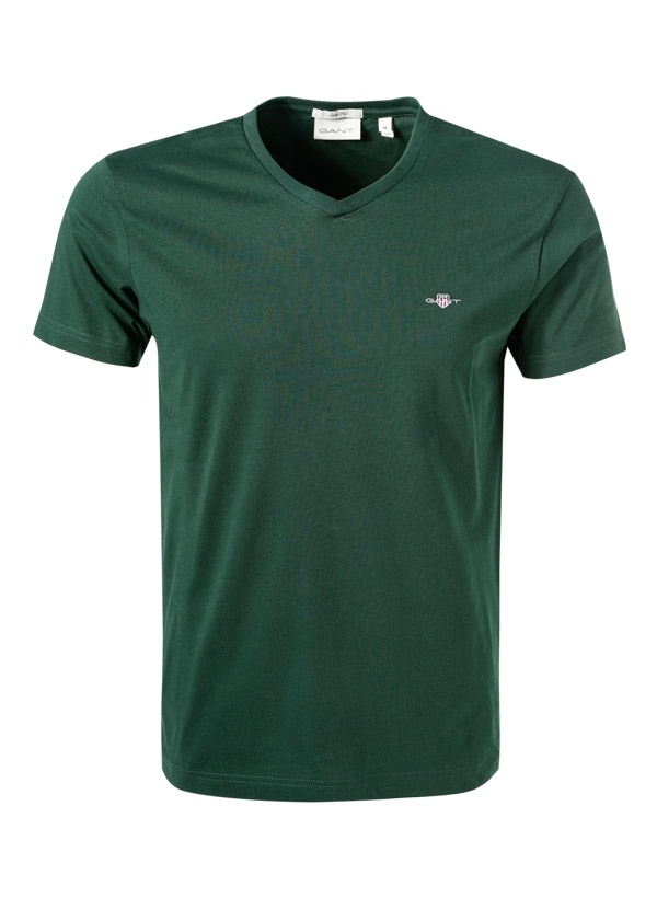 T-Shirt Slim Fit Baumwolle dunkelgrün