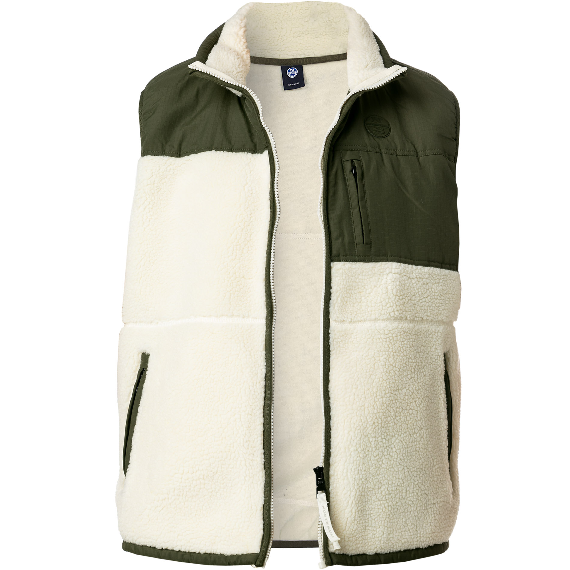 NORTH SAILS Herren Weste beige Teddyfell