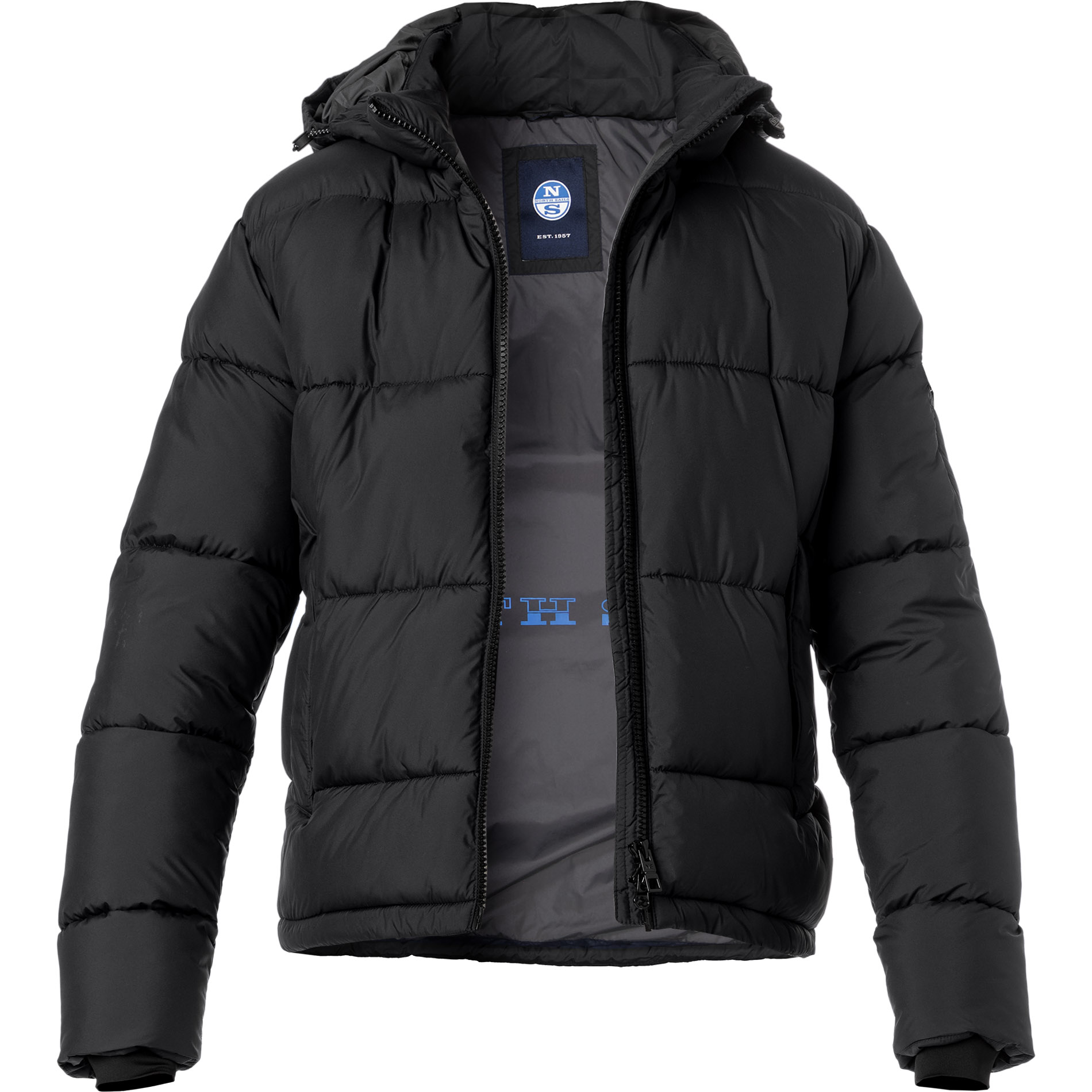 NORTH SAILS Herren Steppjacke schwarz Mikrofaser unifarben