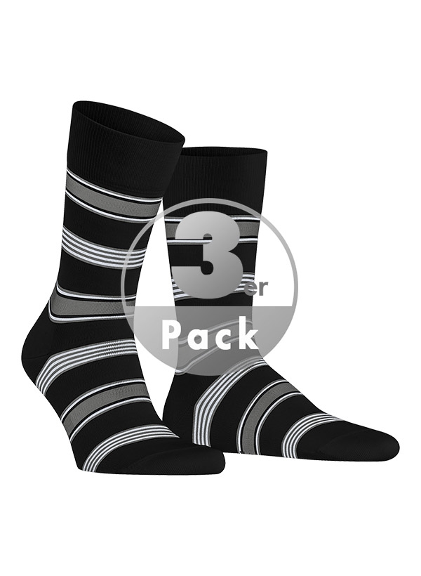 Serie Marina Socken Bio Baumwolle schwarz-grau gestreift