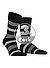 Serie Marina, Socken, Bio Baumwolle, schwarz-grau gestreift - schwarz
