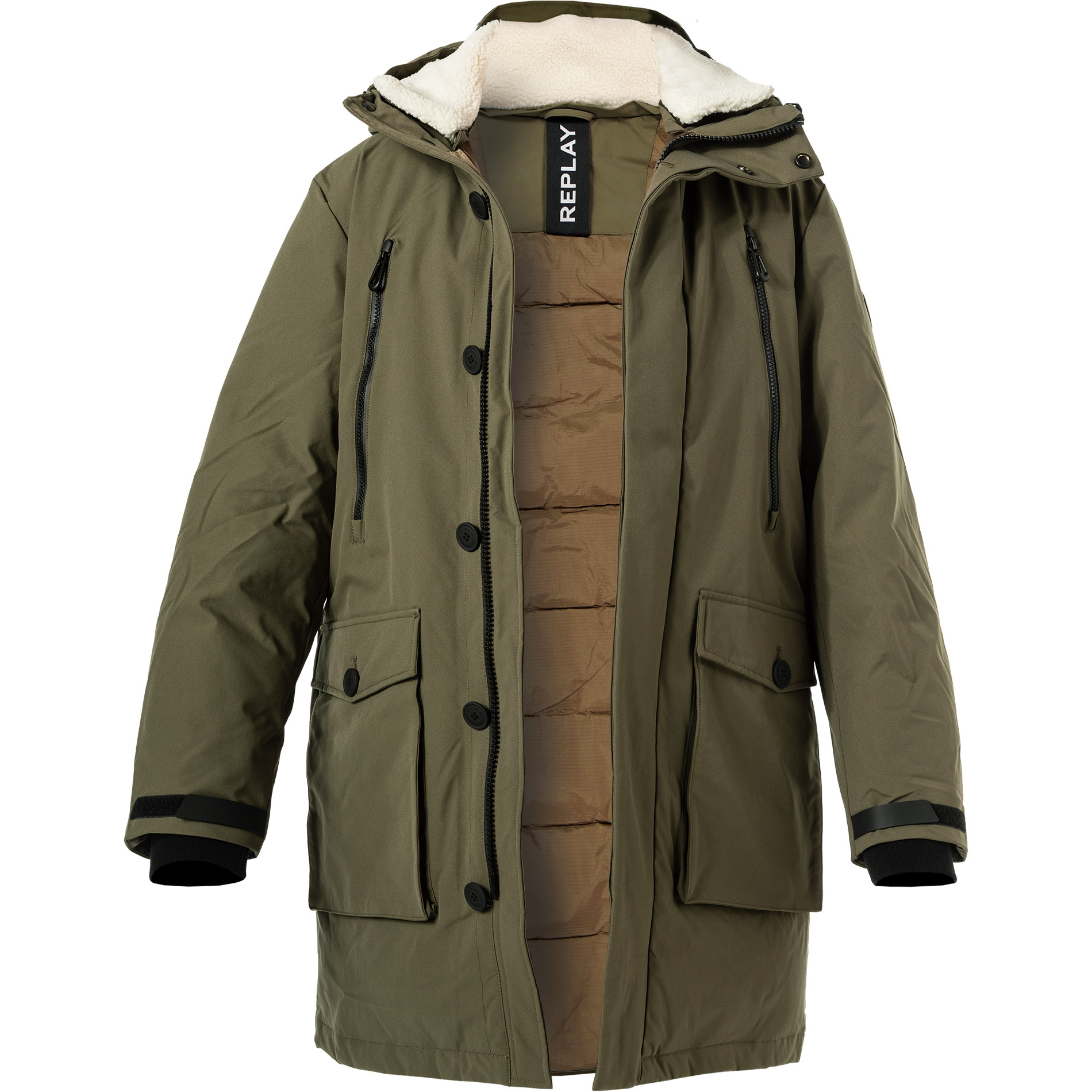Replay Herren Jacke grün unifarben