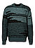 Pullover, Wolle, petrol-schwarz - dunkelpetrol