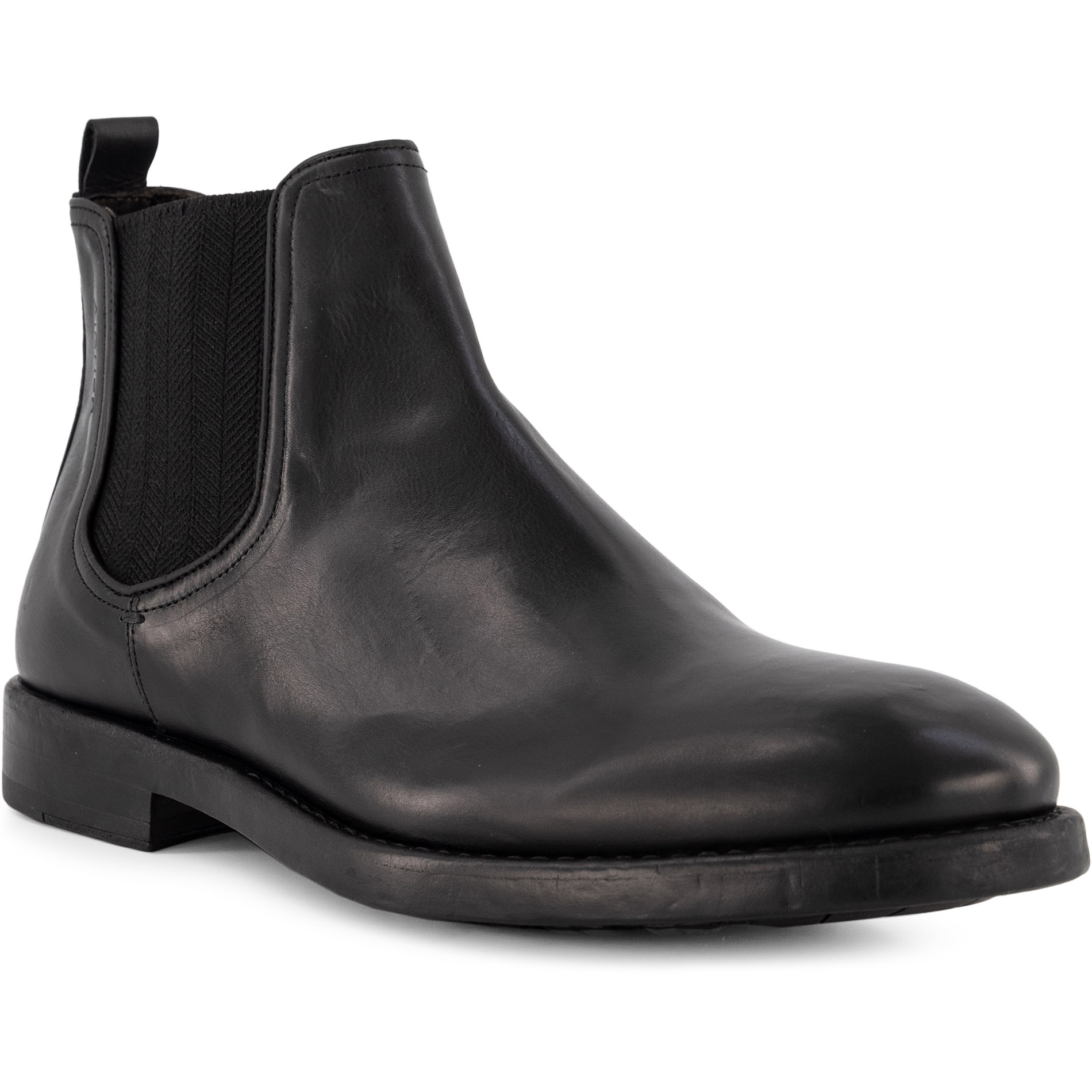 AIGNER Herren Chelsea Boots schwarz Glattleder