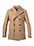 Cabanjacke, Wolle, hellbraun meliert - hellbraun