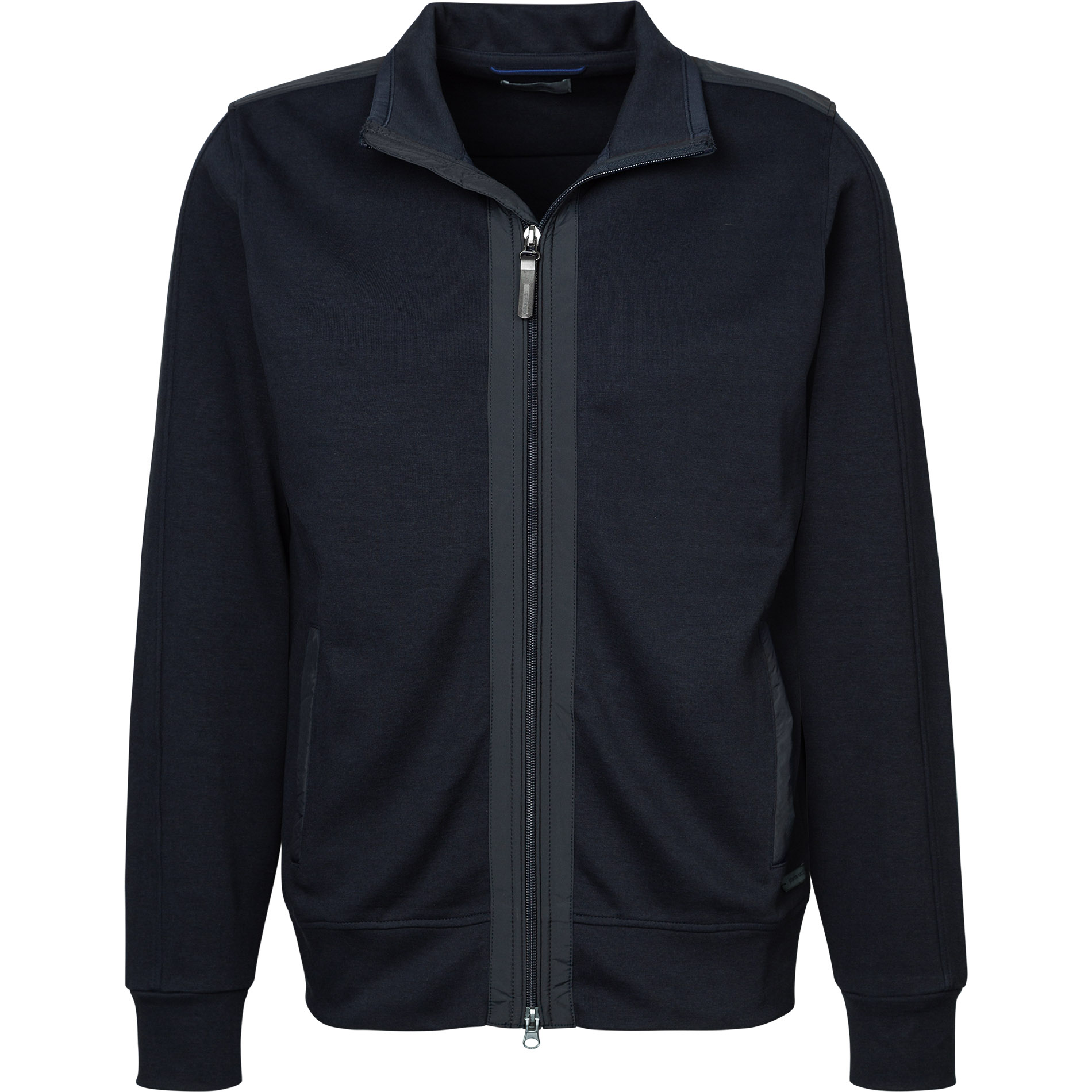 Pierre Cardin Herren Sweatjacke blau Baumwolle unifarben