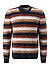 Pullover, Wolle, marine-braun gemustert - marine